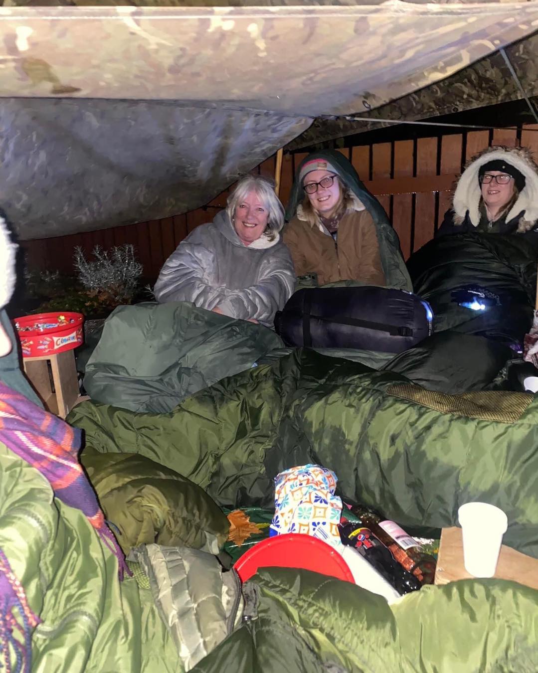 The big Sleep Out during Storm Arwin
